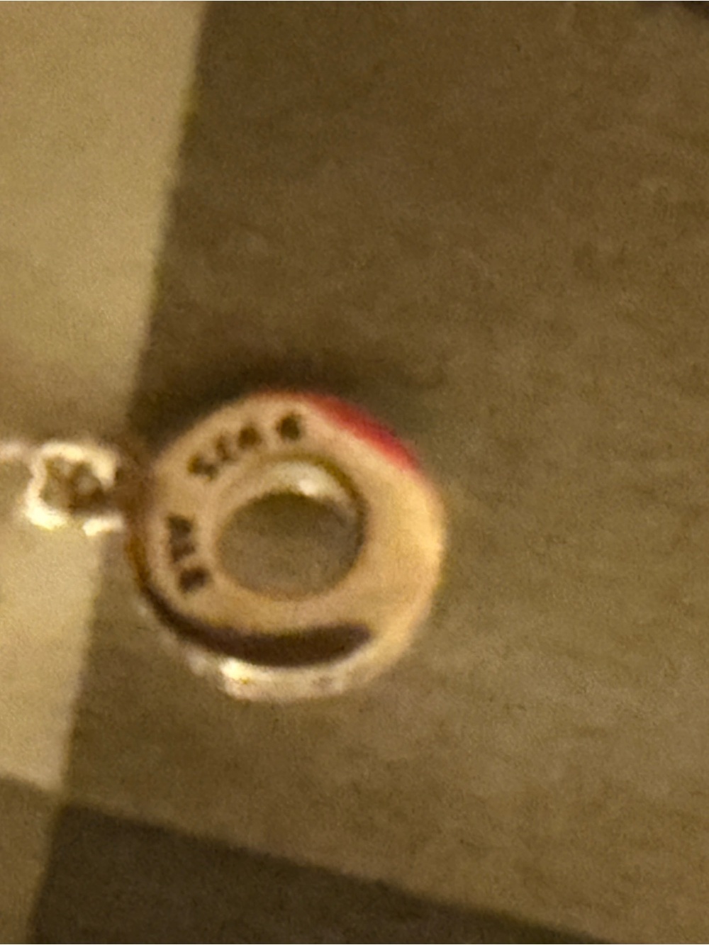 Pandora Silver Pink and White Flower Enamel Dangle Charm - Picture 4 of 4